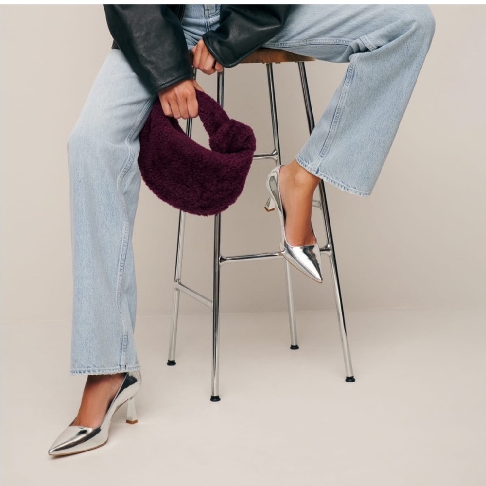 Reformation Milano pump : silver heel
